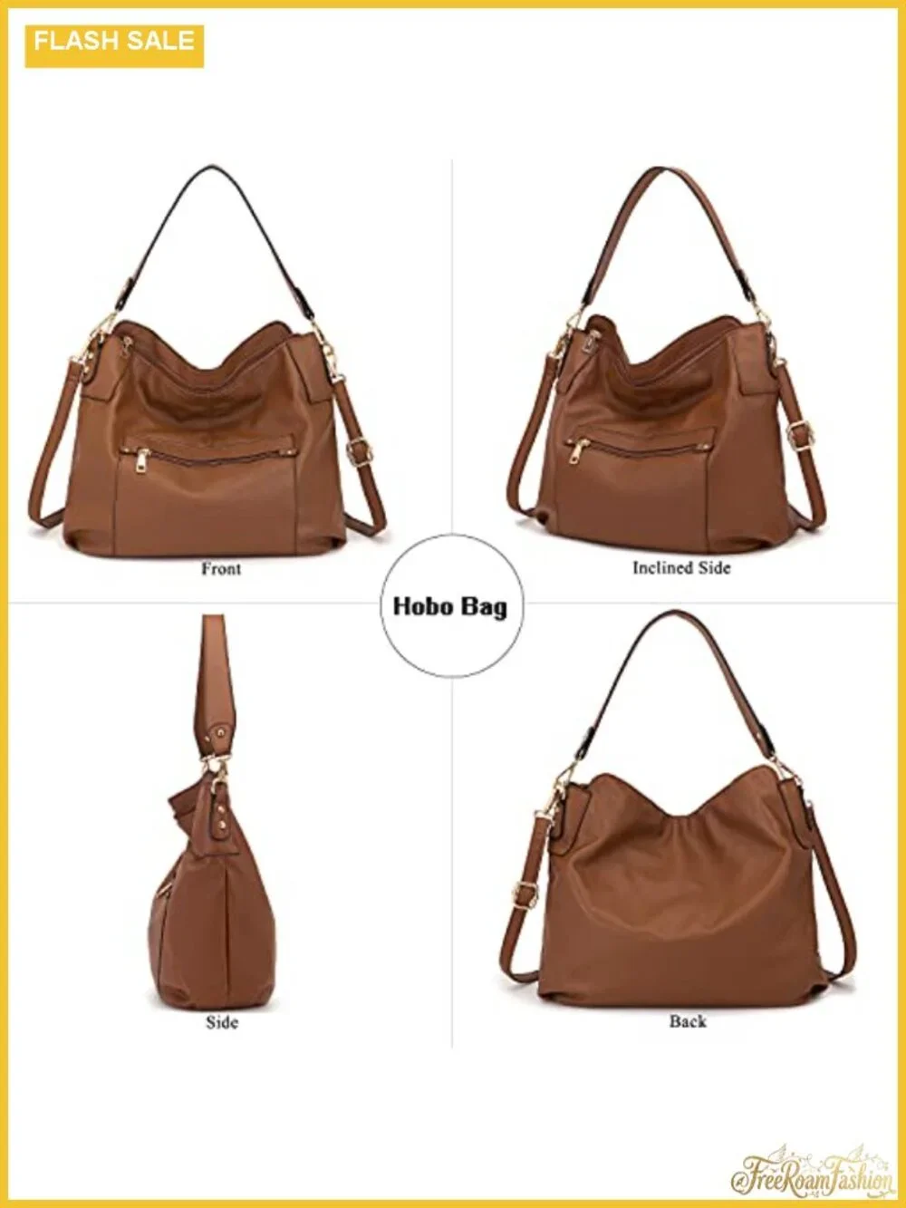 Hobo Crossbody Purse & Wallet Set Women Faux Leather Shoulder Handbag RFID
